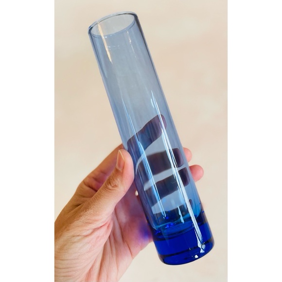 Set of 3 Vintage Libbey Glass Bud Vases Pink Blue Green - Picture 3 of 4